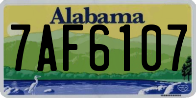 AL license plate 7AF6107