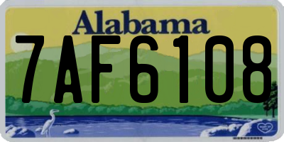 AL license plate 7AF6108