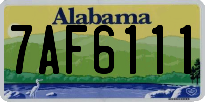 AL license plate 7AF6111