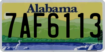 AL license plate 7AF6113