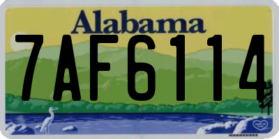 AL license plate 7AF6114