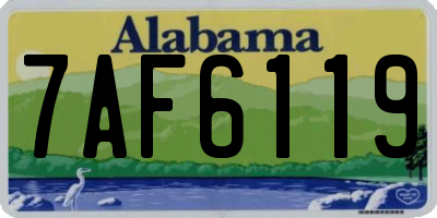AL license plate 7AF6119