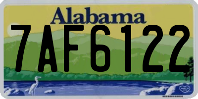 AL license plate 7AF6122