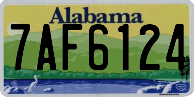 AL license plate 7AF6124