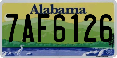 AL license plate 7AF6126