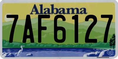 AL license plate 7AF6127