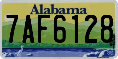 AL license plate 7AF6128