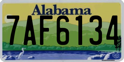 AL license plate 7AF6134