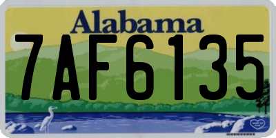 AL license plate 7AF6135