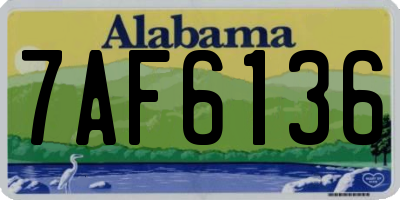 AL license plate 7AF6136