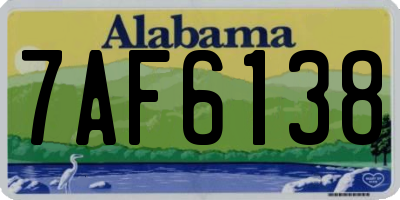 AL license plate 7AF6138