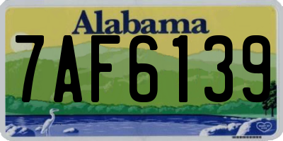 AL license plate 7AF6139