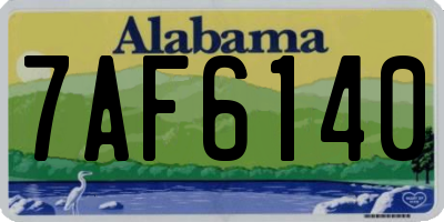 AL license plate 7AF6140