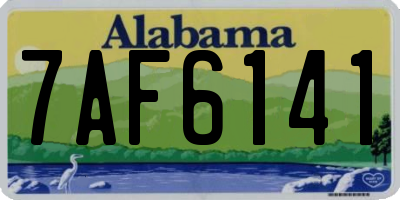 AL license plate 7AF6141
