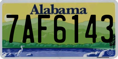 AL license plate 7AF6143