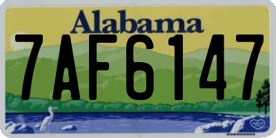 AL license plate 7AF6147