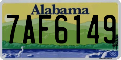 AL license plate 7AF6149