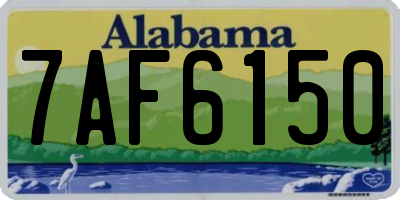 AL license plate 7AF6150