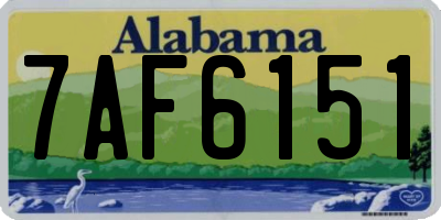 AL license plate 7AF6151