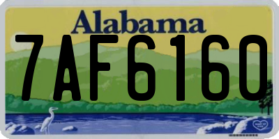 AL license plate 7AF6160