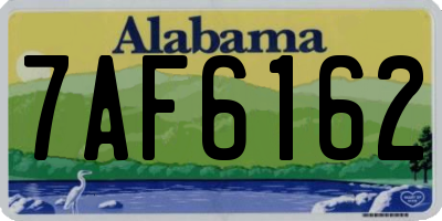 AL license plate 7AF6162