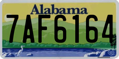 AL license plate 7AF6164