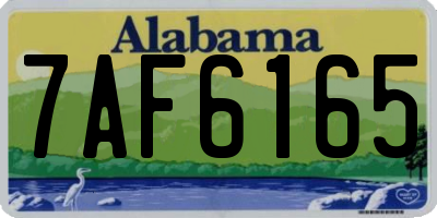 AL license plate 7AF6165