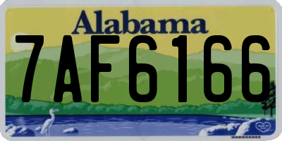AL license plate 7AF6166