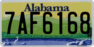 AL license plate 7AF6168
