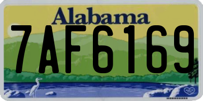 AL license plate 7AF6169
