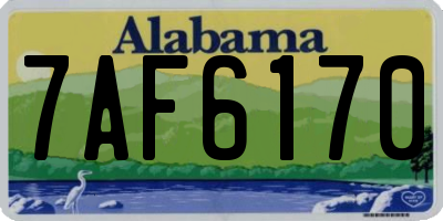 AL license plate 7AF6170