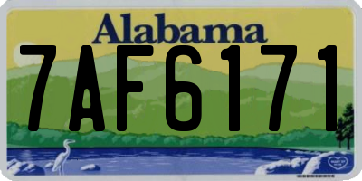 AL license plate 7AF6171