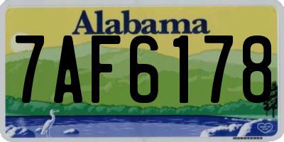 AL license plate 7AF6178
