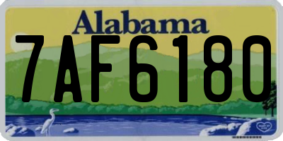 AL license plate 7AF6180