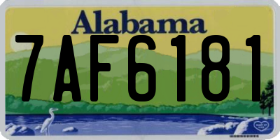 AL license plate 7AF6181
