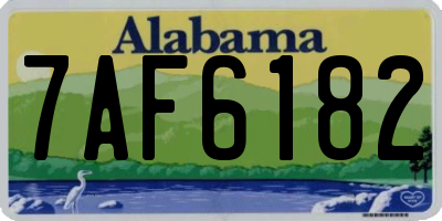 AL license plate 7AF6182