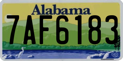 AL license plate 7AF6183