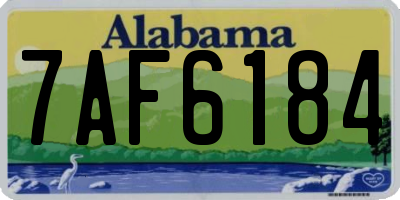 AL license plate 7AF6184