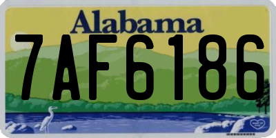 AL license plate 7AF6186