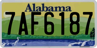 AL license plate 7AF6187