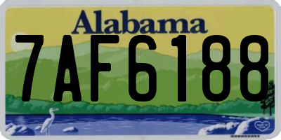 AL license plate 7AF6188