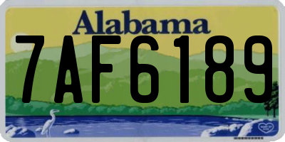 AL license plate 7AF6189