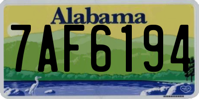 AL license plate 7AF6194