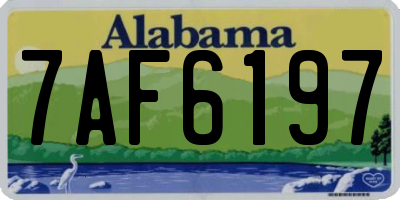 AL license plate 7AF6197