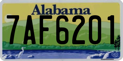 AL license plate 7AF6201