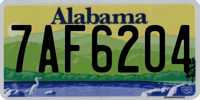 AL license plate 7AF6204