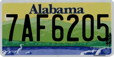AL license plate 7AF6205