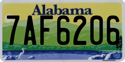 AL license plate 7AF6206