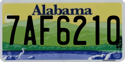 AL license plate 7AF6210