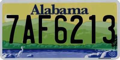 AL license plate 7AF6213